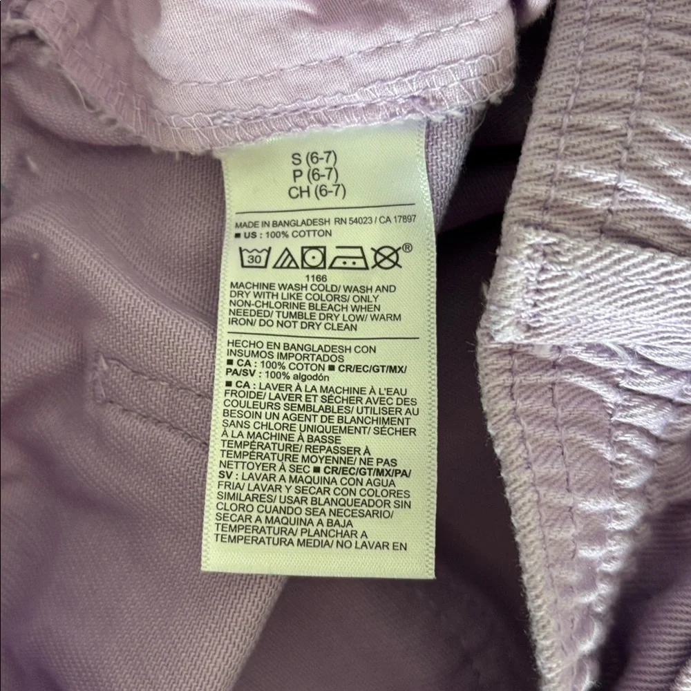 Old Navy Lavender Cargo Pants Size 6-7